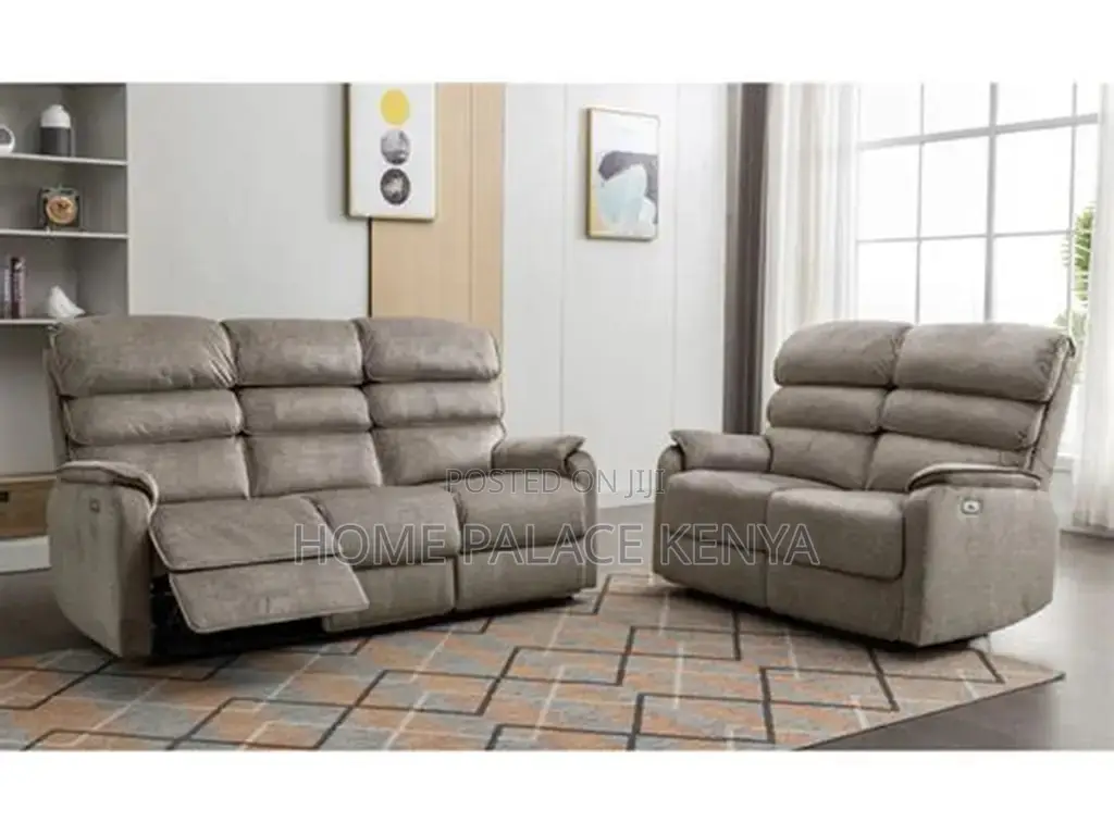 Recliner Sofa; Elegant Modern Fabric Recliner Sofa Set for Living Room