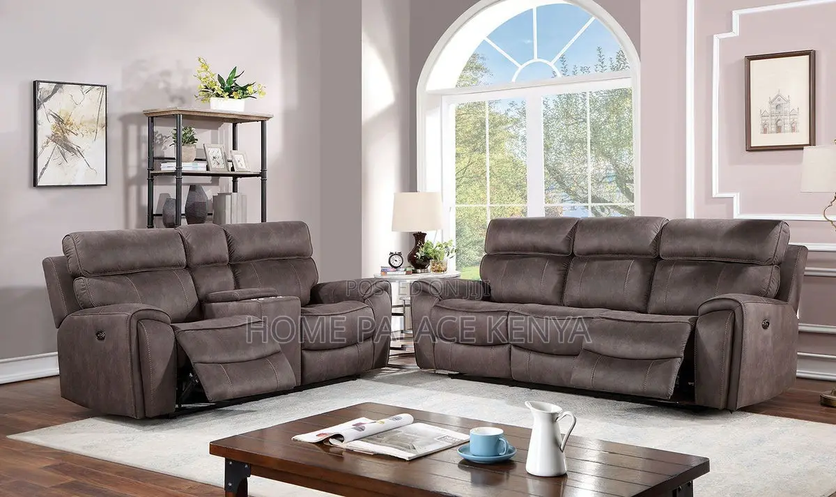 Recliner Sofa; Elegant Modern Fabric Recliner Sofa Set for Living Room