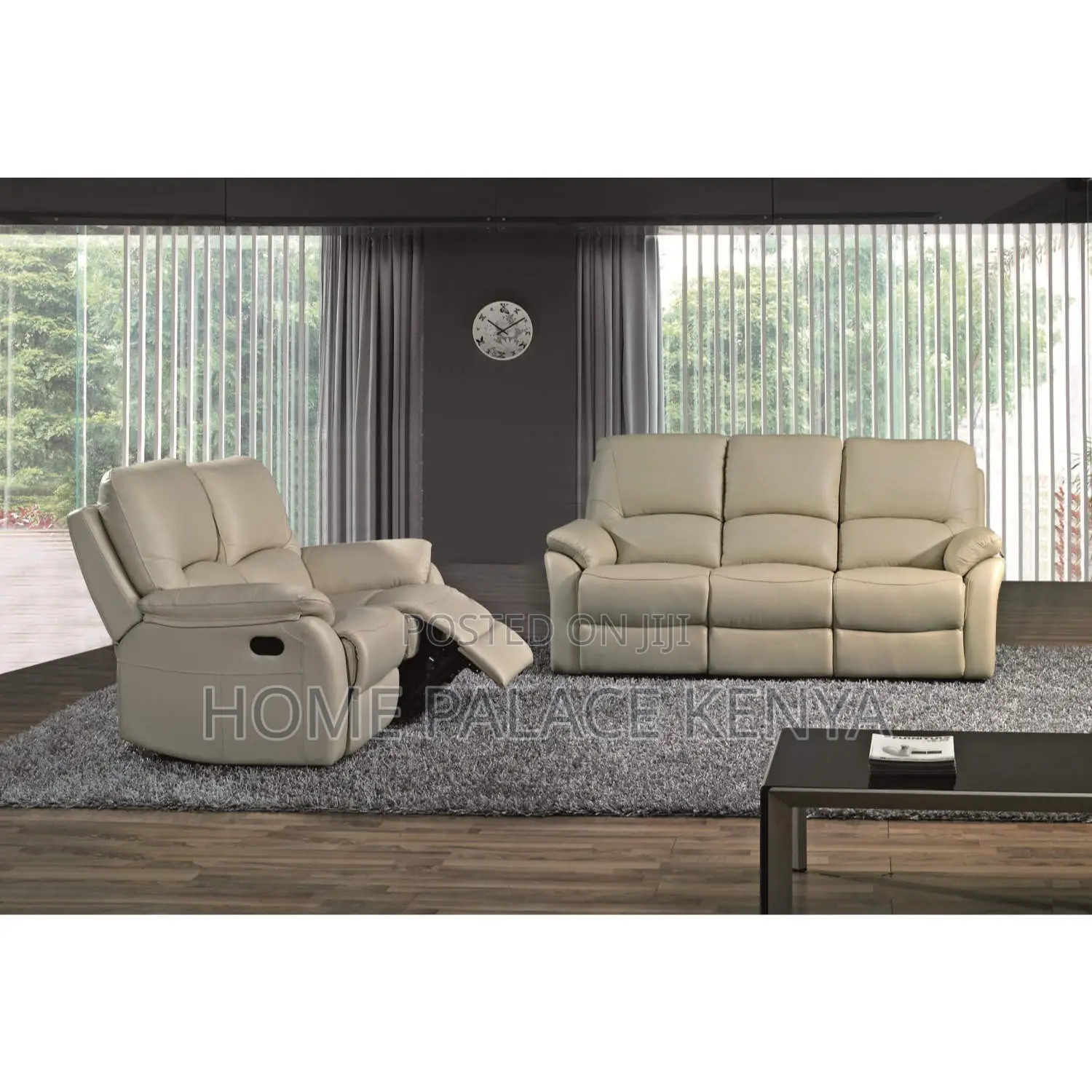 Recliner Sofa; Elegant Modern Fabric Recliner Sofa Set for Living Room