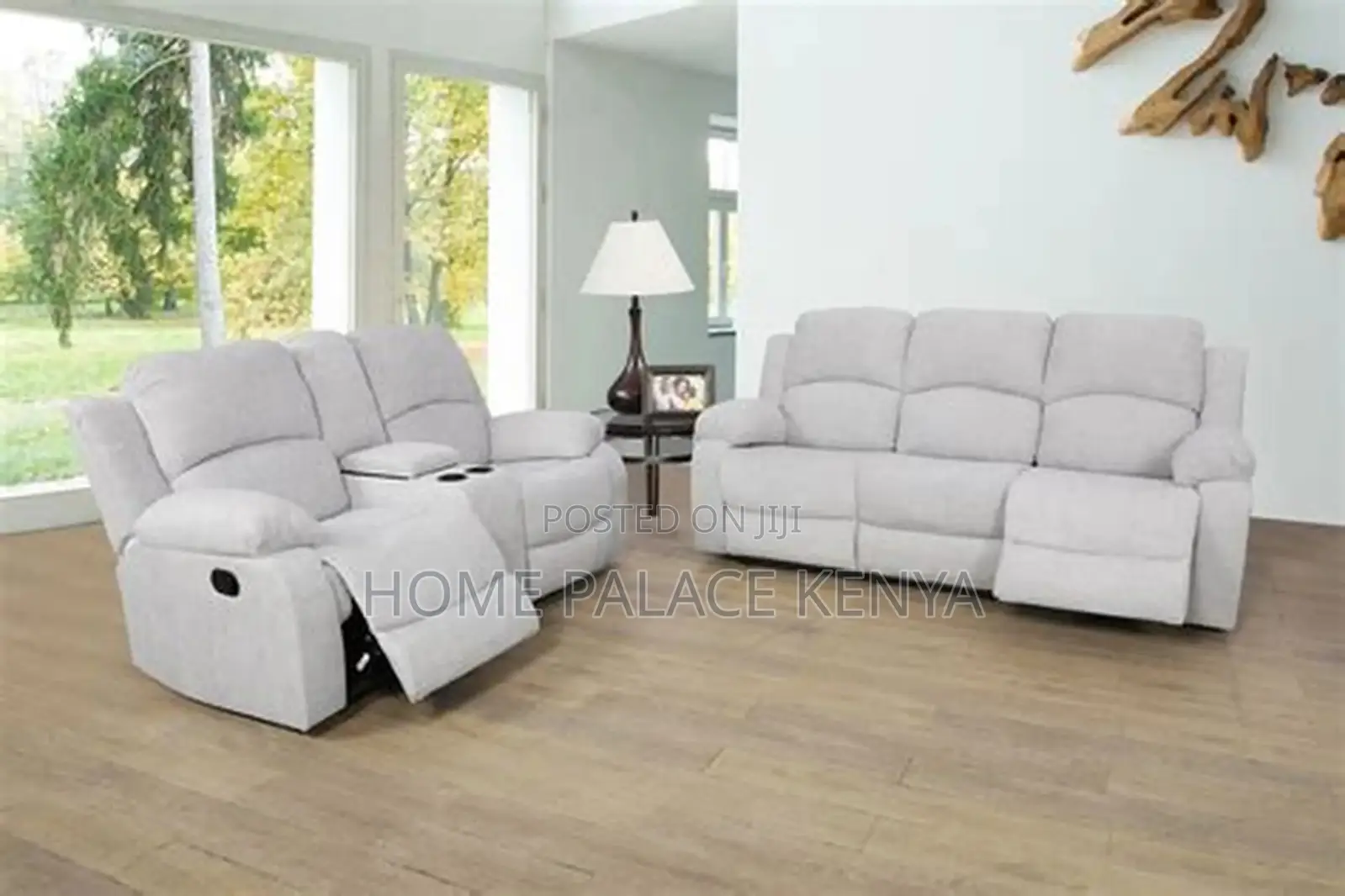 Recliner Sofa; Elegant Modern Fabric Recliner Sofa Set for Living Room