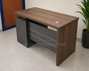 Modern Walnut Executive Desk | Workstation With Front Storage