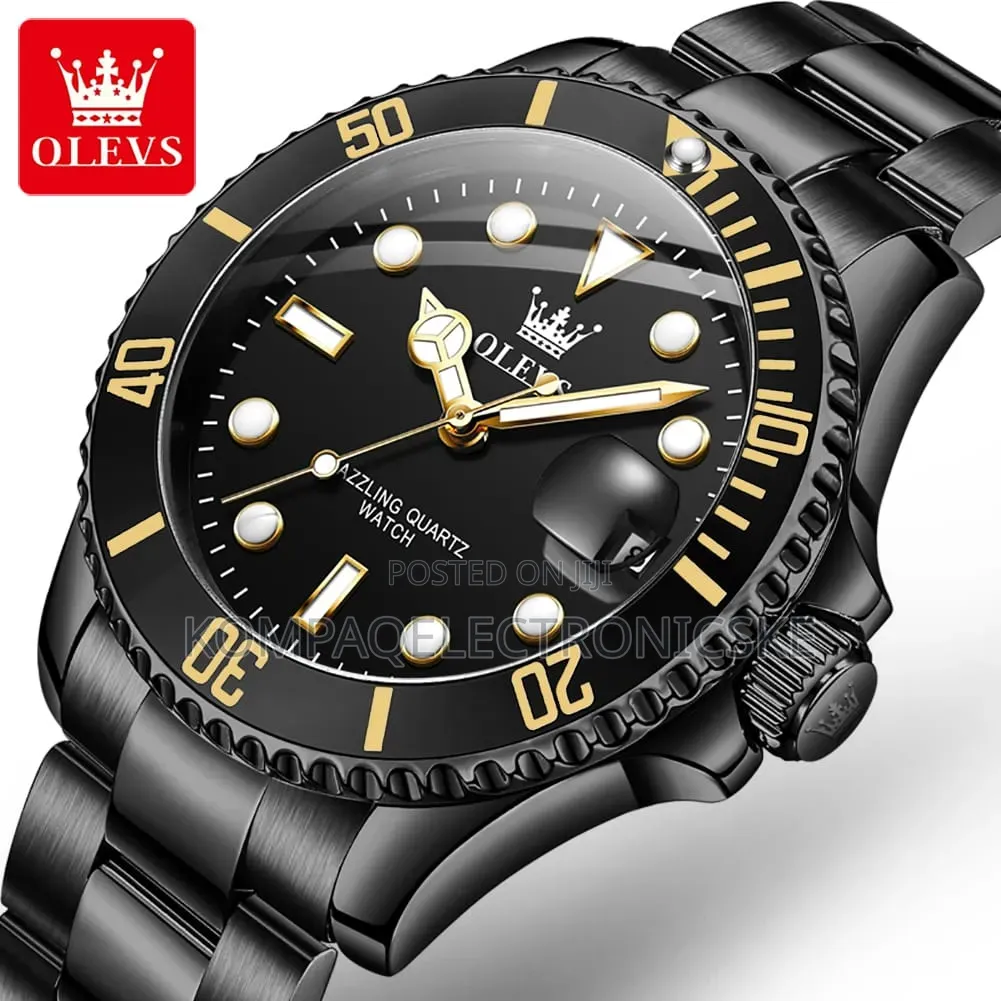 Olevs Gents Executive Designer Fashion Watches Rotating Bezel