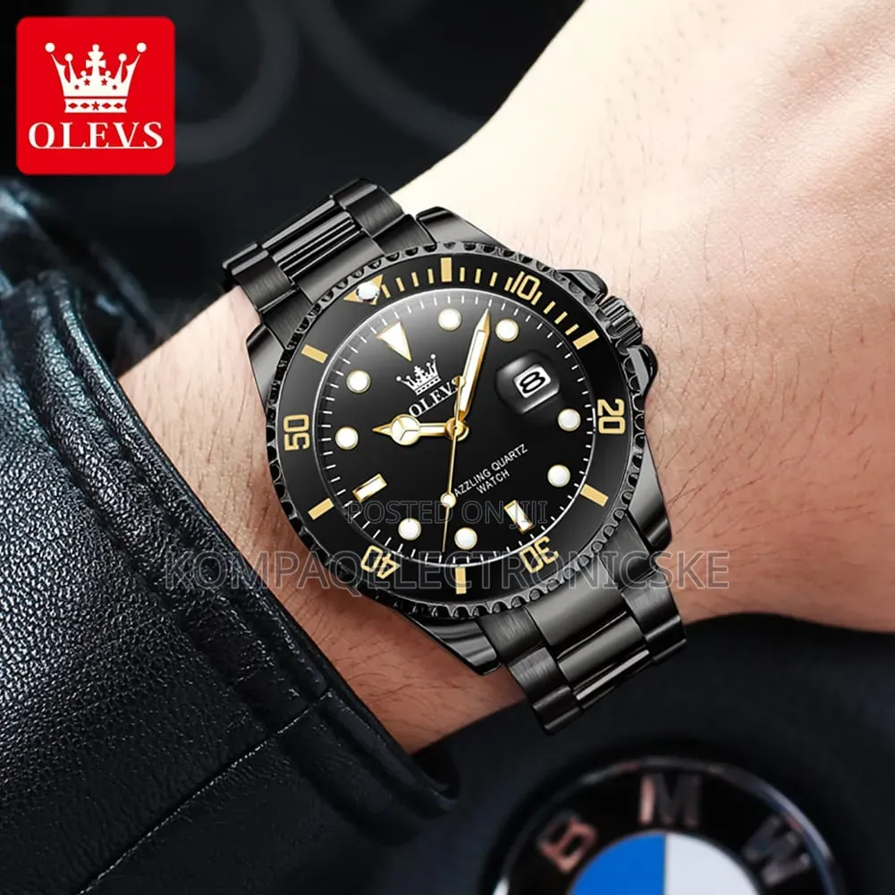 Olevs Gents Executive Designer Fashion Watches Rotating Bezel