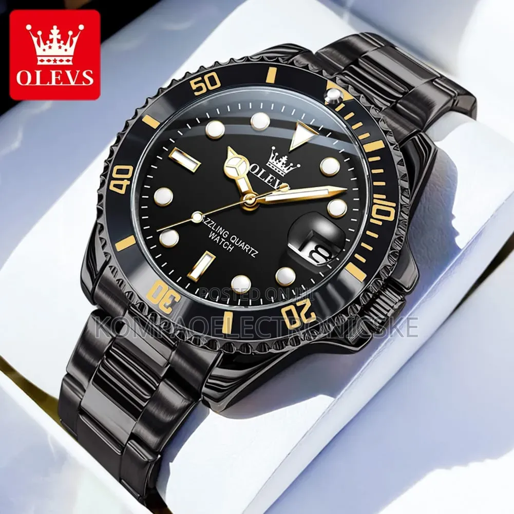 Olevs Gents Executive Designer Fashion Watches Rotating Bezel