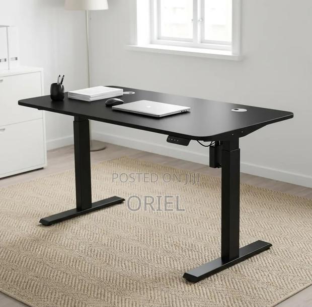 Office Desk : Electric Height Adjustable 120CM White Table - thumbnail 10