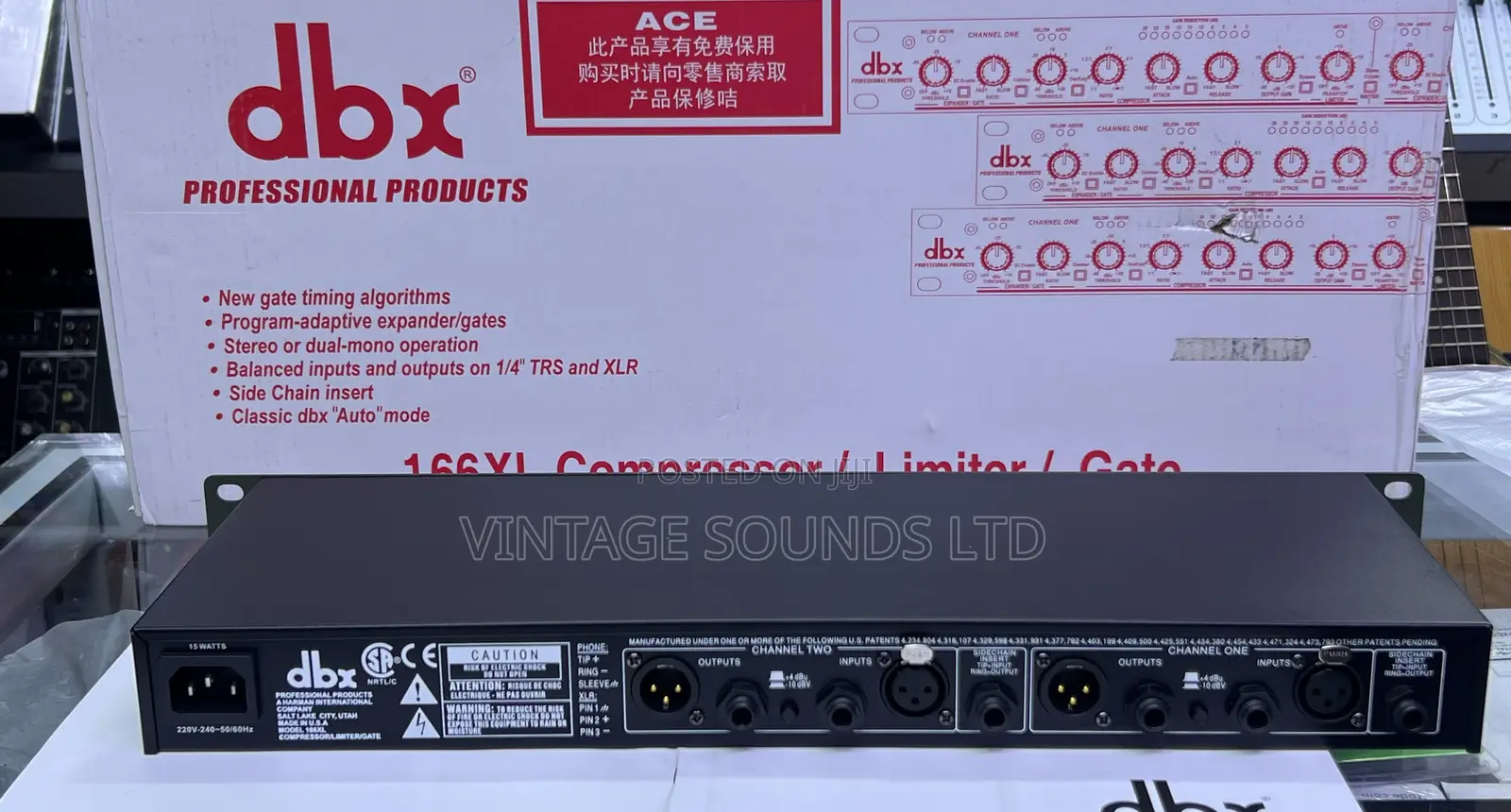 DBX 166XL Dual Compressor Limiter Gate | Tested Working Rack Gear