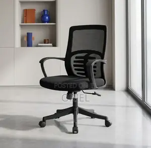 Office Chair : Mid-Back Swivel Base Staff Chair