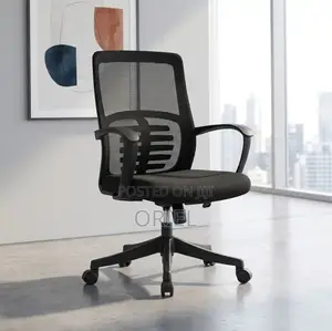 Office Chair : Mid-Back Swivel Base Staff Chair