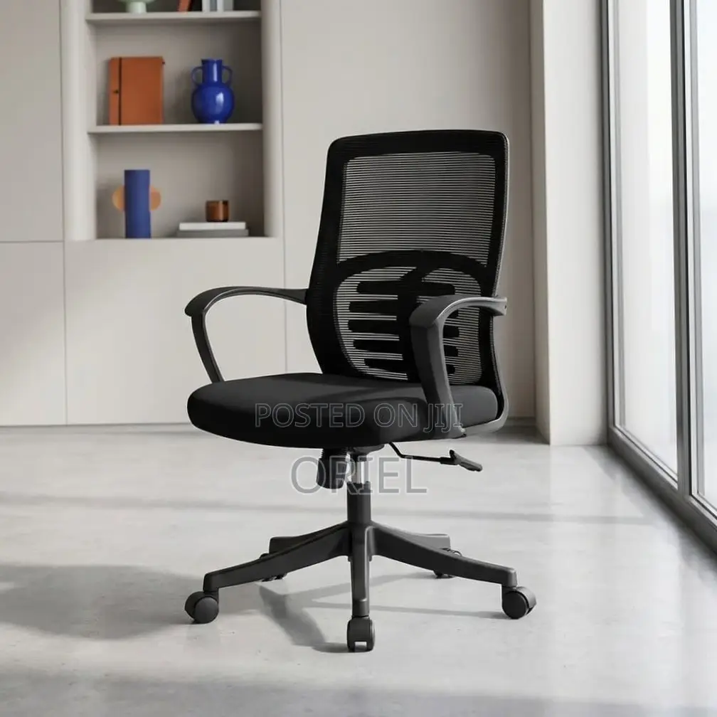 Office Chair : Mid-Back Swivel Base Staff Chair