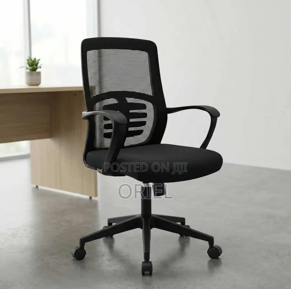 Office Chair : Mid-Back Swivel Base Staff Chair