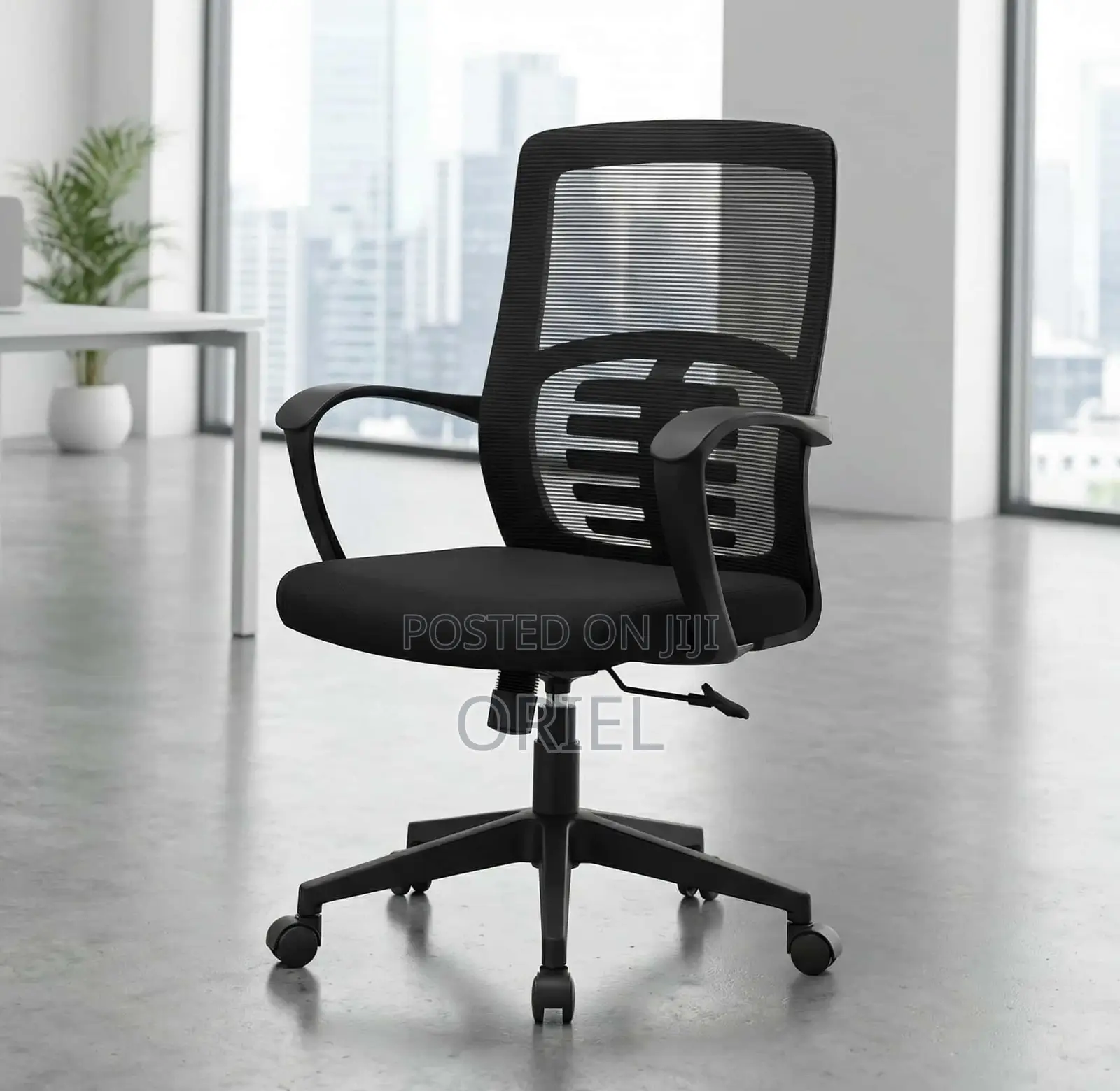 Office Chair : Mid-Back Swivel Base Staff Chair