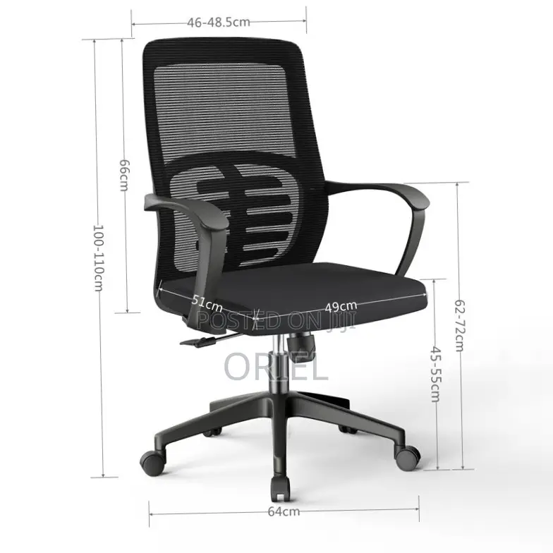 Office Chair : Mid-Back Swivel Base Staff Chair