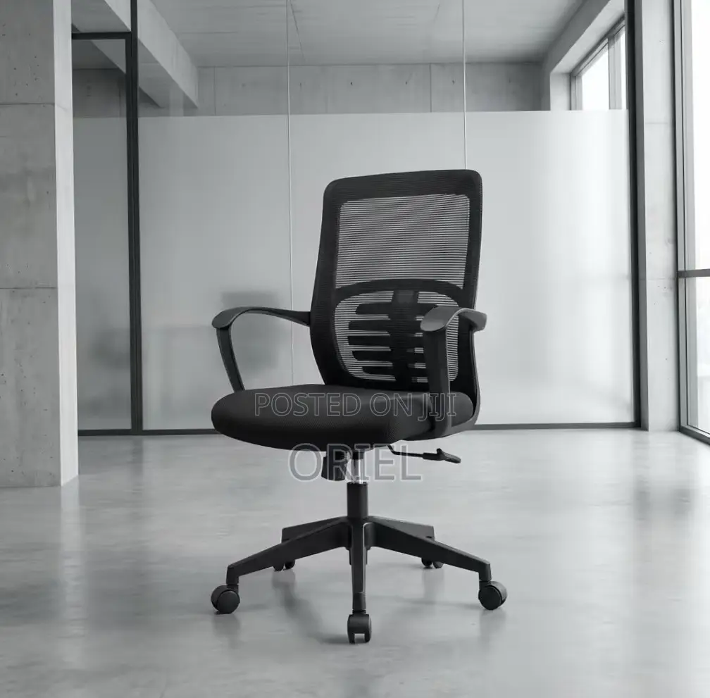 Office Chair : Mid-Back Swivel Base Staff Chair