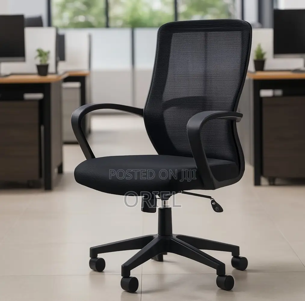 Office Chair : Mid-Back Swivel Base Staff Chair