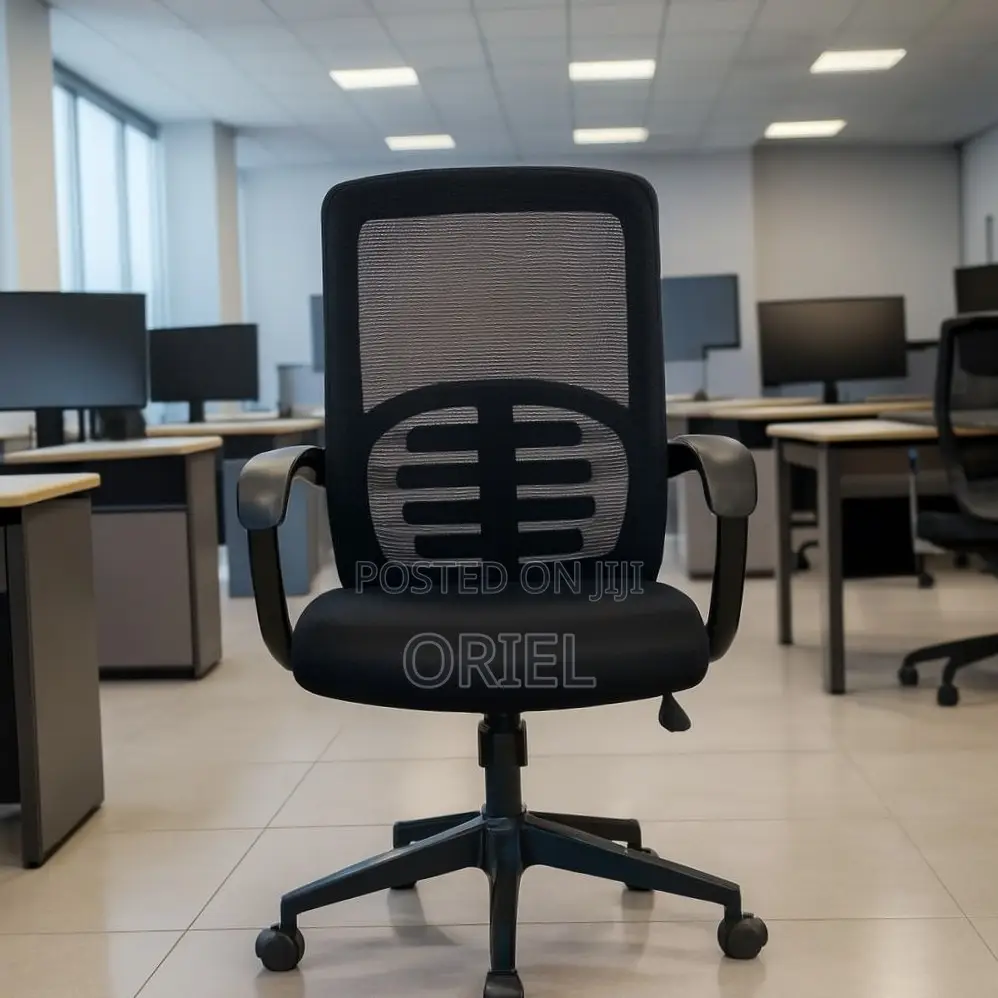 Office Chair : Mid-Back Swivel Base Staff Chair