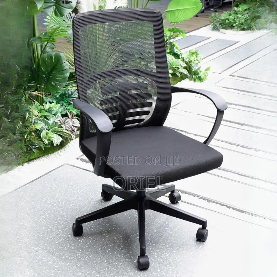 Office Chair : Mid-Back Swivel Base Staff Chair