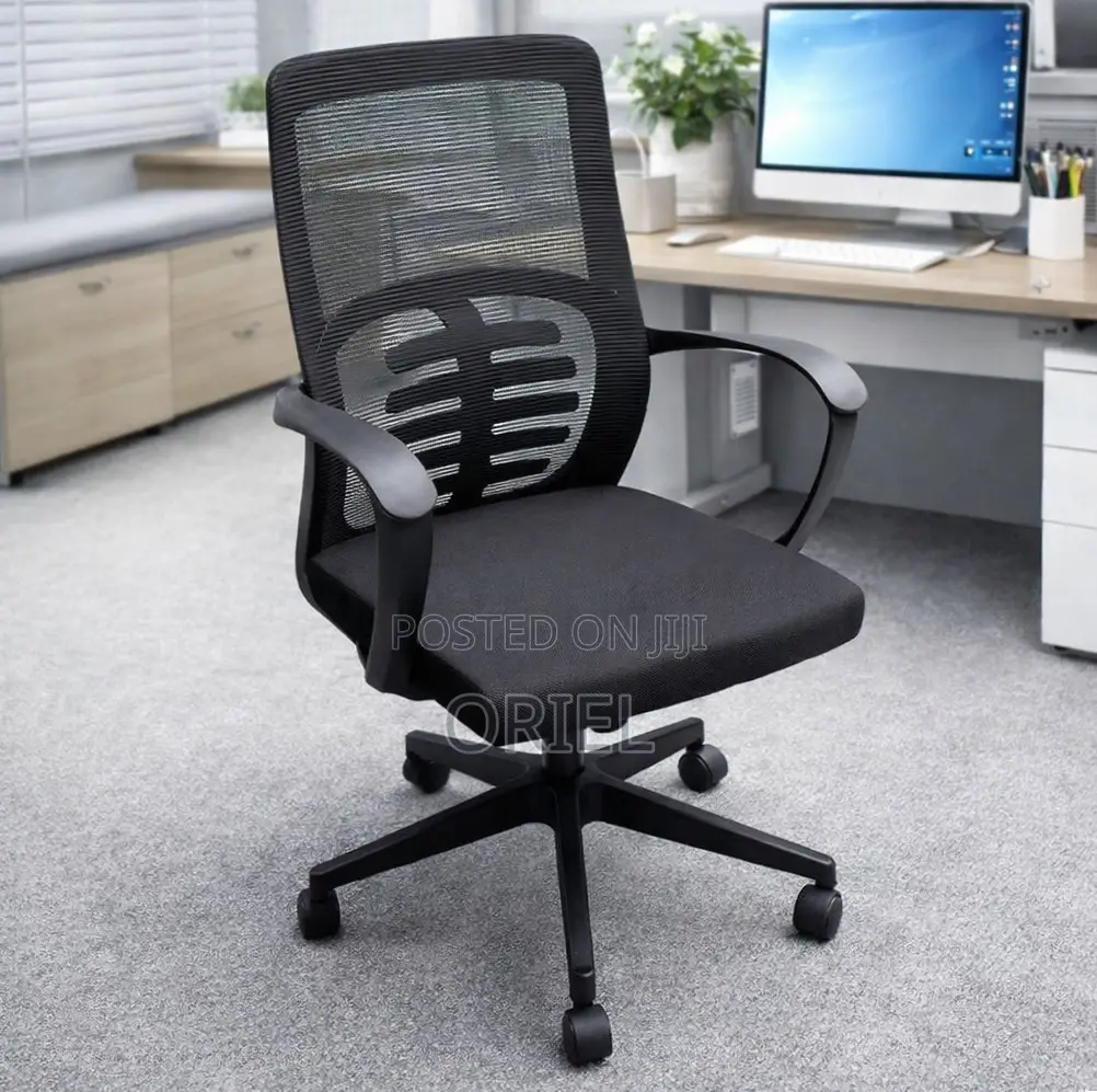Office Chair : Mid-Back Swivel Base Staff Chair
