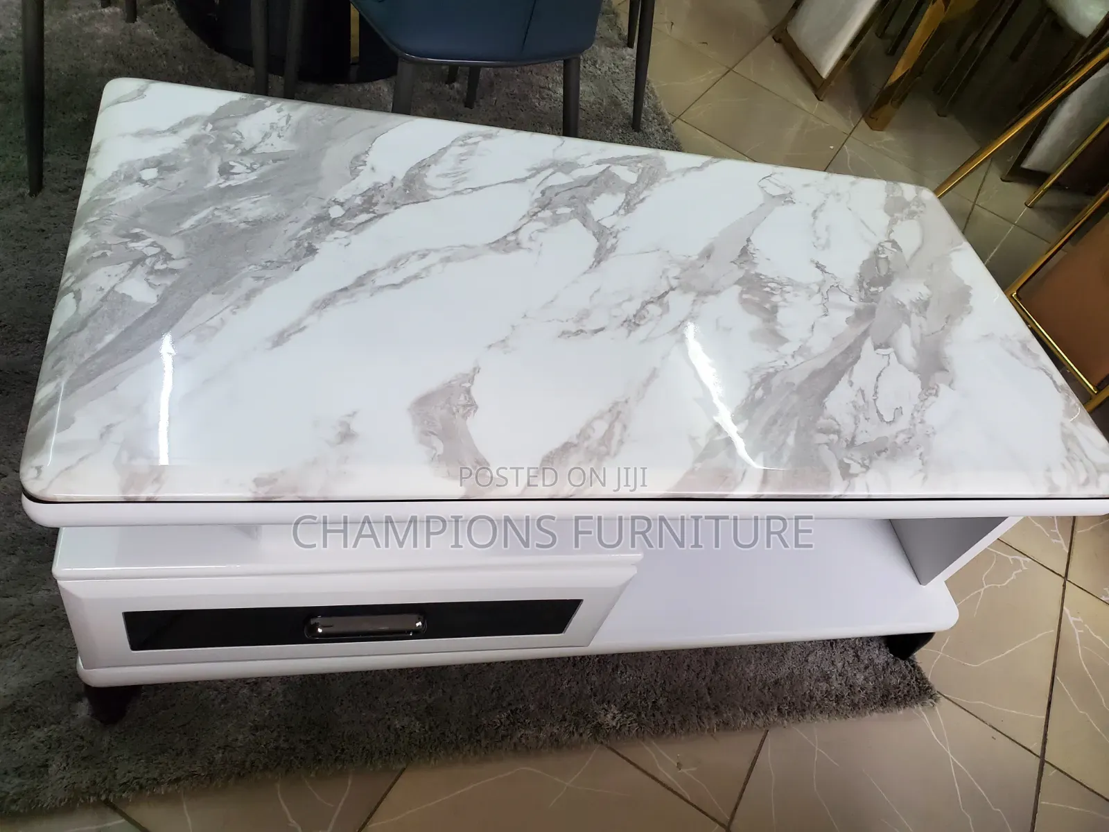 Modern Marble Top Coffee Table With Storage