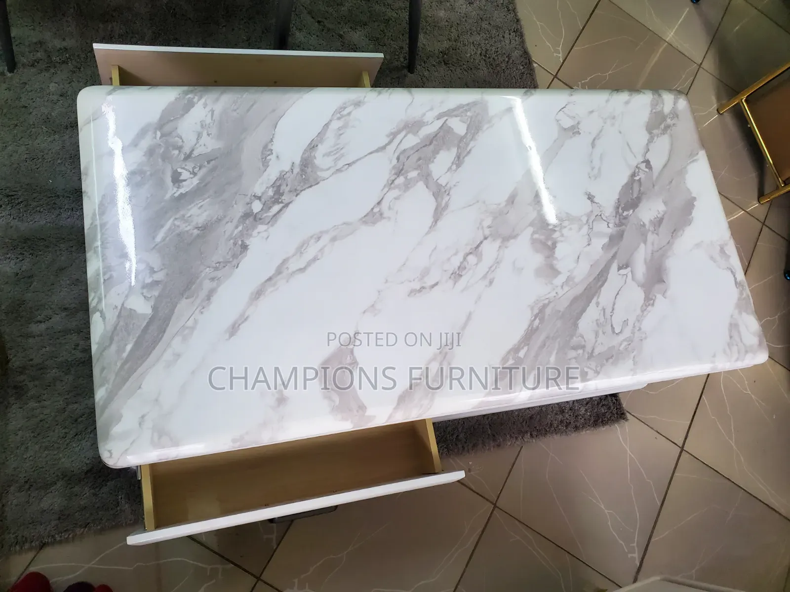 Modern Marble Top Coffee Table With Storage