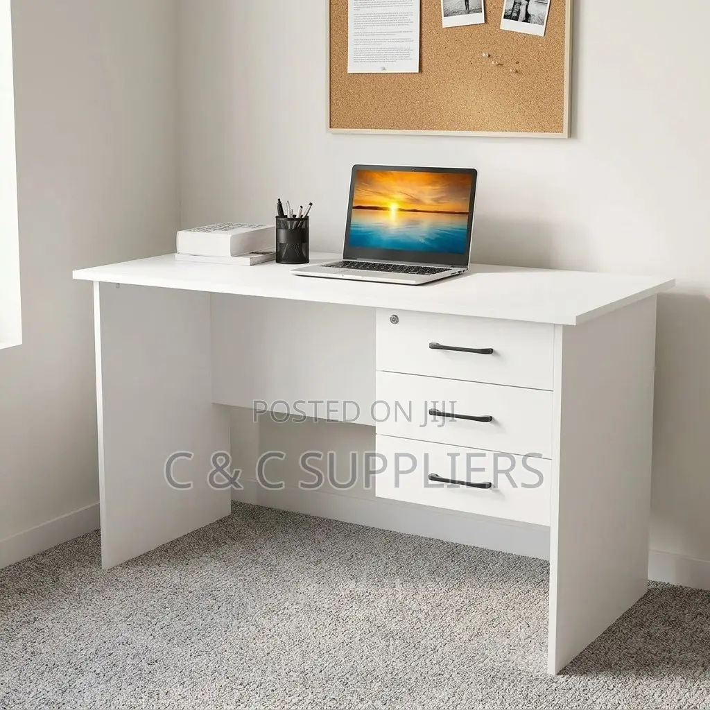 White Custom Computer Desk-1.2m
