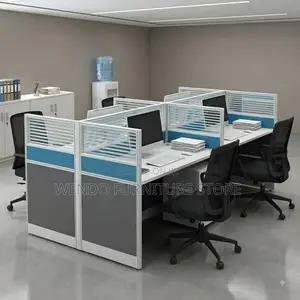 Office Workstation; Four Users MDF Office Rectangular Workstations