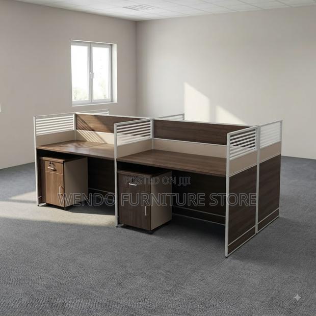 Office Workstation; Four Users MDF Office Rectangular Workstations - thumbnail 2