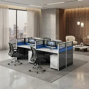 Office Workstation; Four Users MDF Office Rectangular Workstations