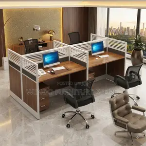 Office Workstation; Four Users MDF Office Rectangular Workstations