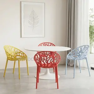 Dining Chairs; Armless Plastic Home Restaurant Seats