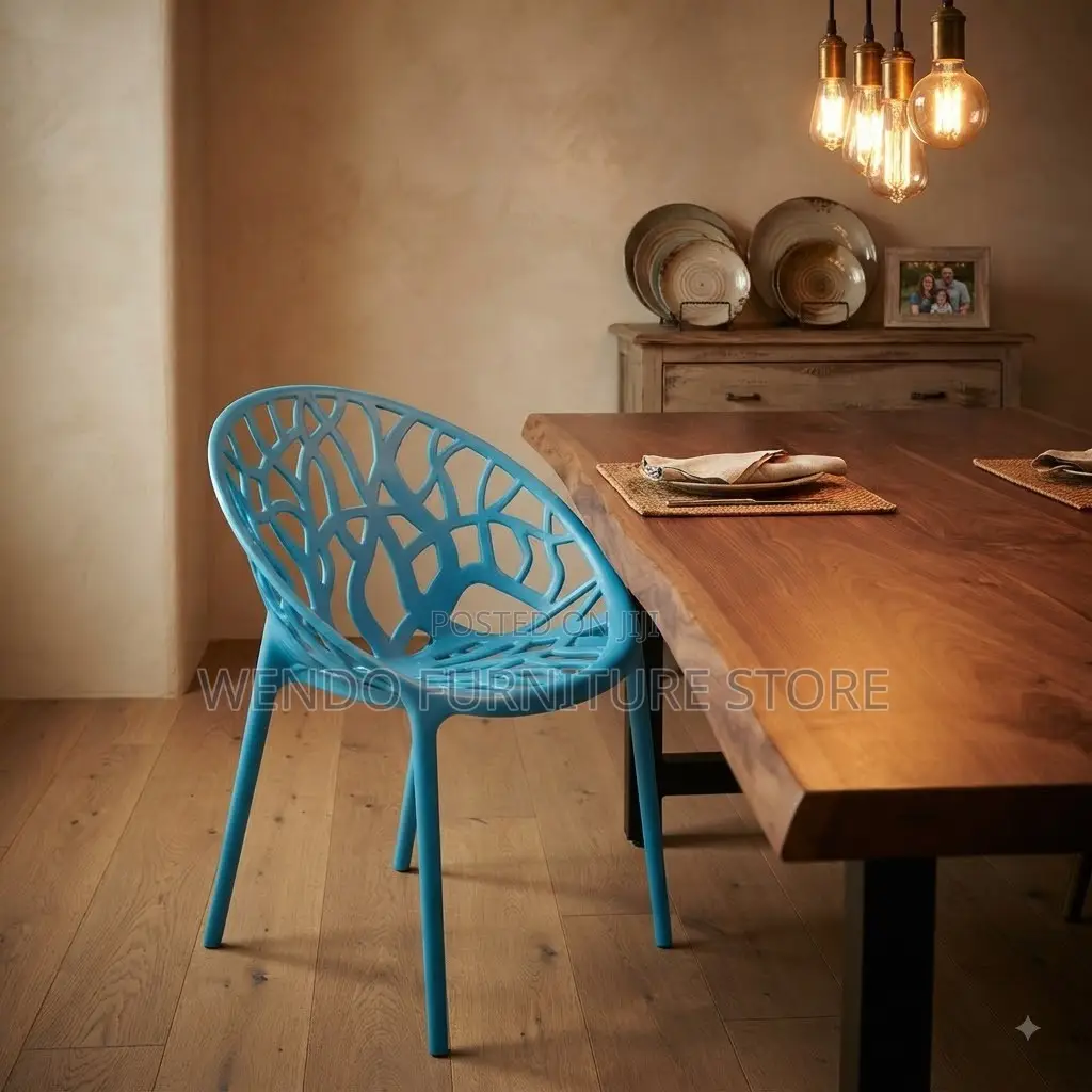 Dining Chairs; Armless Plastic Home Restaurant Seats