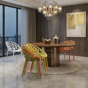 Dining Chairs; Armless Plastic Home Restaurant Seats