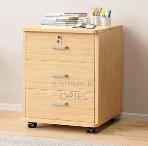 Office Cabinet : Movable 3-Drawer Cabinet With Pedestals