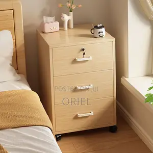 Office Cabinet : Movable 3-Drawer Cabinet With Pedestals