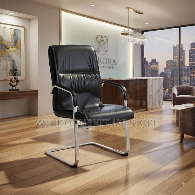 Office Chairs; Executive Mid Back Visitors Leather Seat - main view