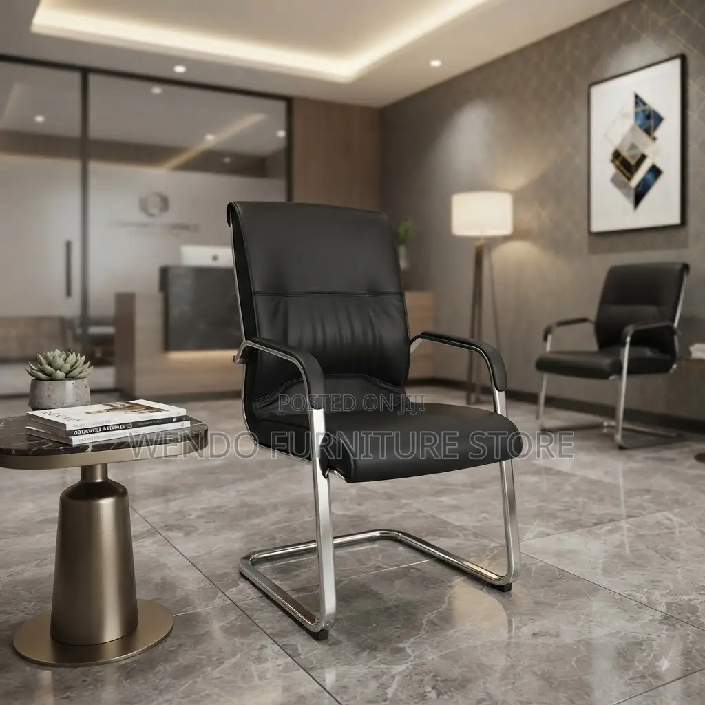 Office Chairs; Executive Mid Back Visitors Leather Seat