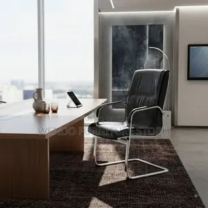 Office Chairs; Executive Mid Back Visitors Leather Seat