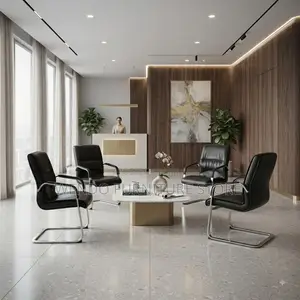 Office Chairs; Executive Mid Back Visitors Leather Seat