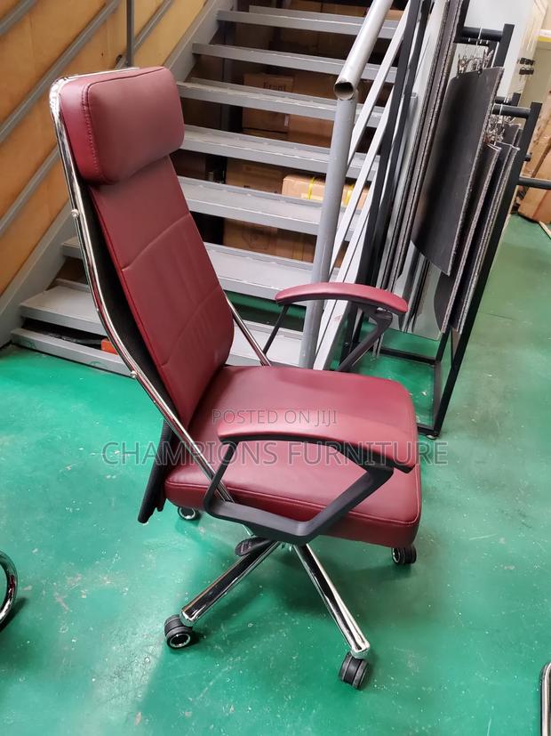 Maroon High Back Executive Office Chair - thumbnail 2