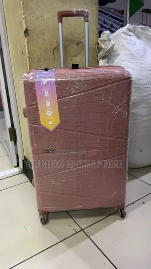 Rose Gold Large Rubber Suitcase Height 72cm