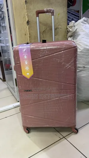 Rose Gold Large Rubber Suitcase Height 72cm