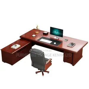 Office Desk; 1.8 M Mahogany L Director's Computer Office Desk