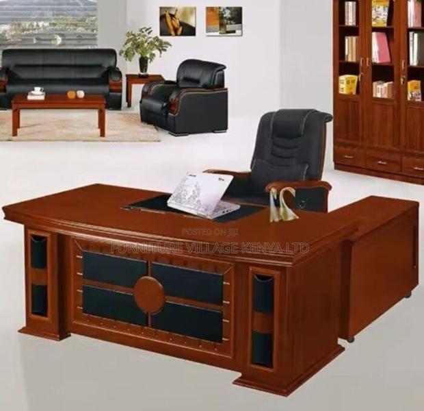 Office Desk; 1.8 M Mahogany L Director's Computer Office Desk - thumbnail 5