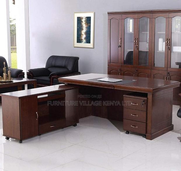 Office Desk; 1.8 M Mahogany L Director's Computer Office Desk - thumbnail 9
