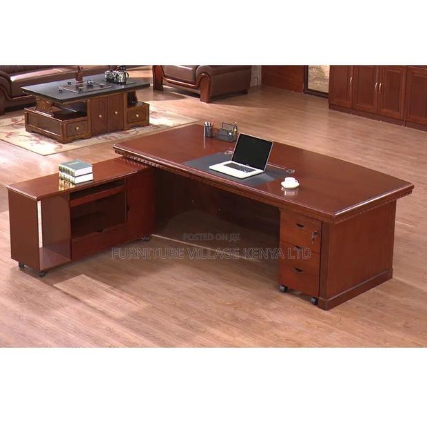 Office Desk; 1.8 M Mahogany L Director's Computer Office Desk - thumbnail 10