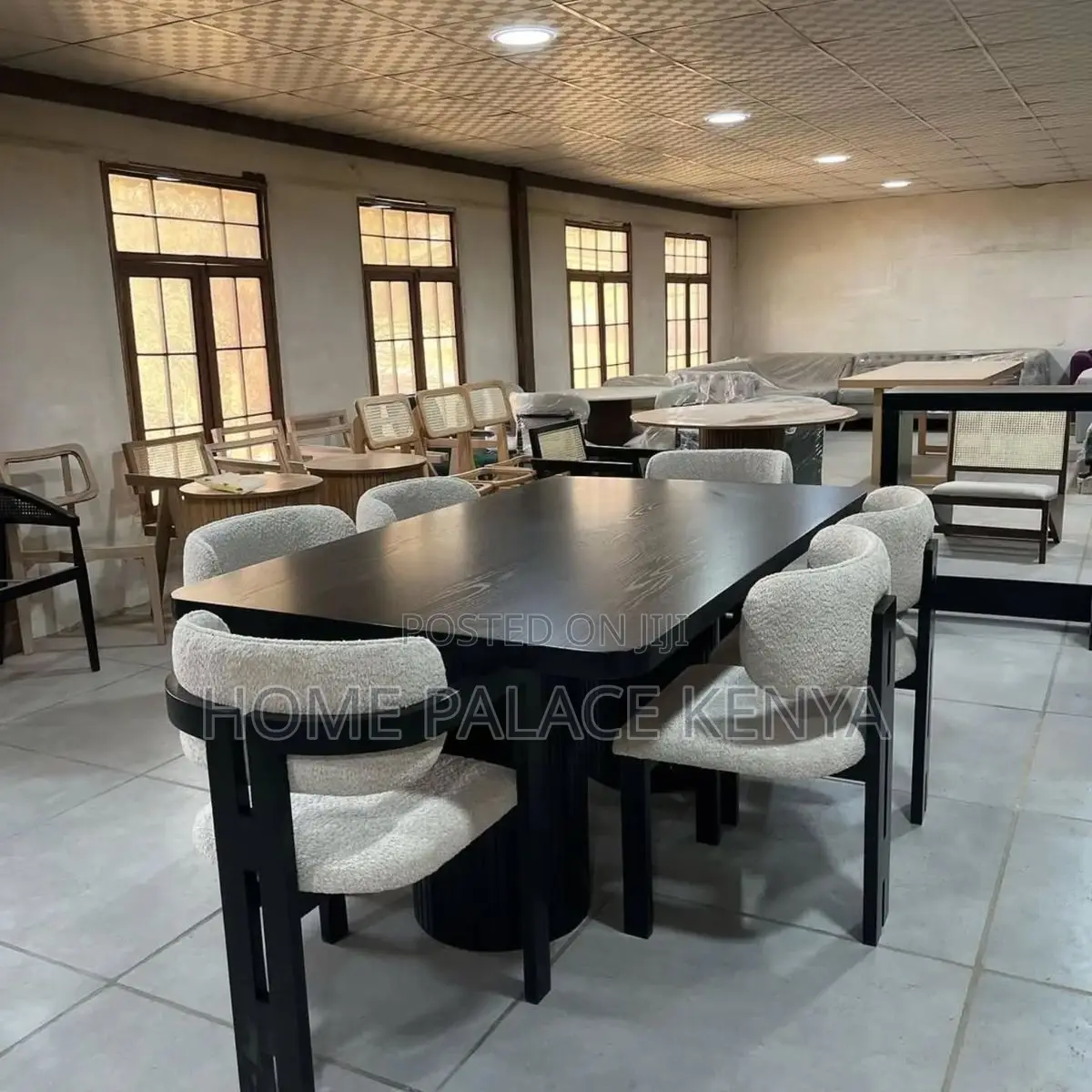 Dining Set; Elegant Contemporary 6 Seater Dining Furniture