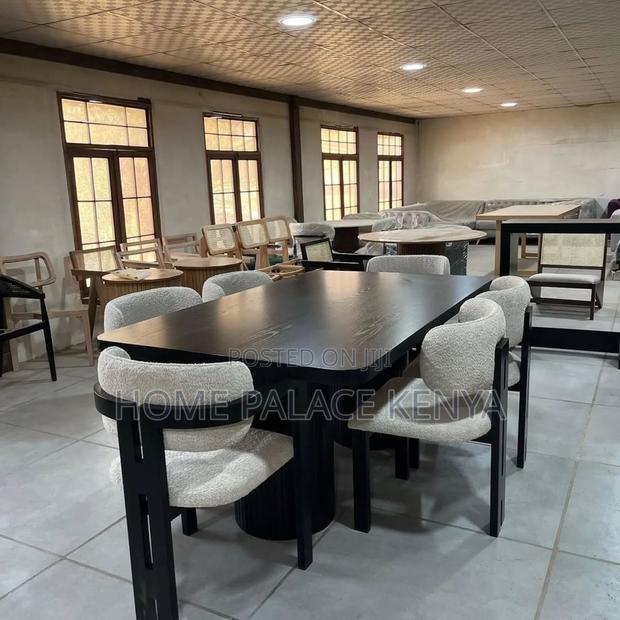 Dining Set; Elegant Contemporary 6 Seater Dining Furniture