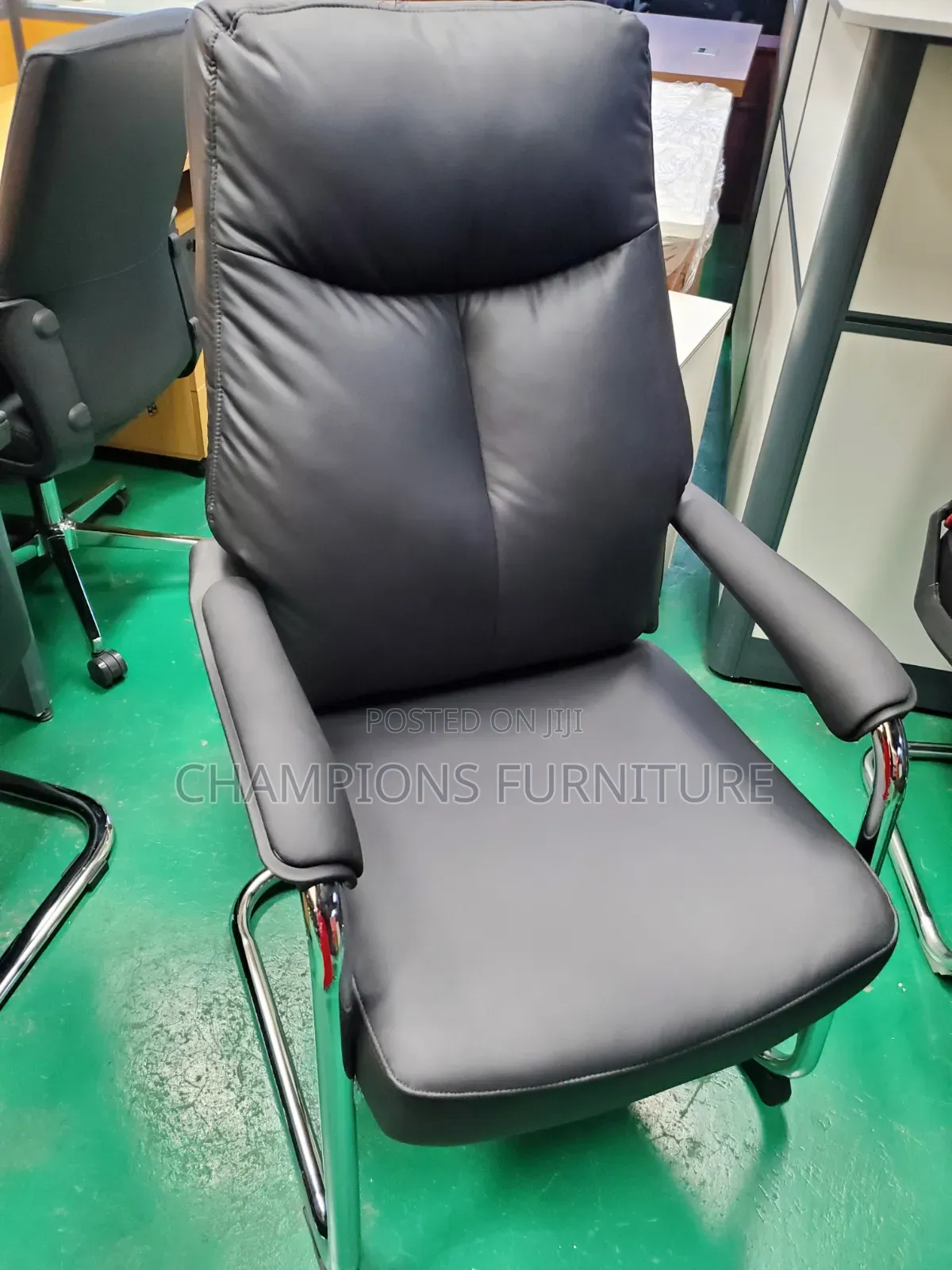 Black Plush High Back Executive Boardroom Chair