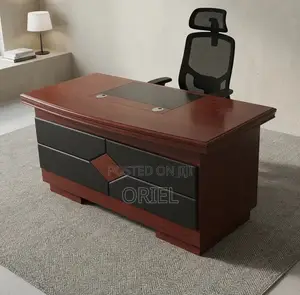 Office Desk : 1.4M Corporate Mahogany Desk