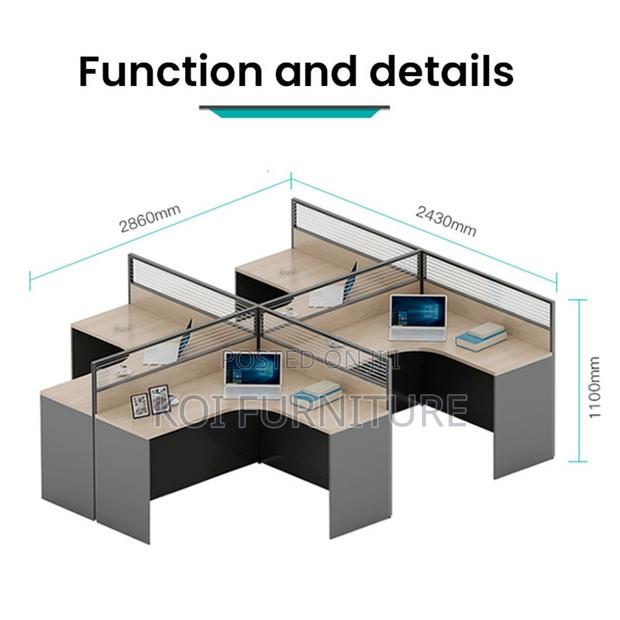 Office Workstation; Two Users Curved Office Workstation - thumbnail 2