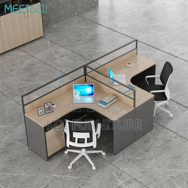 Office Workstation; Two Users Curved Office Workstation - thumbnail 4